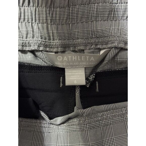 Athleta Women's Brooklyn Plaid Ankle Pant City Stripe‎ Size 6 - Picture 3 of 9